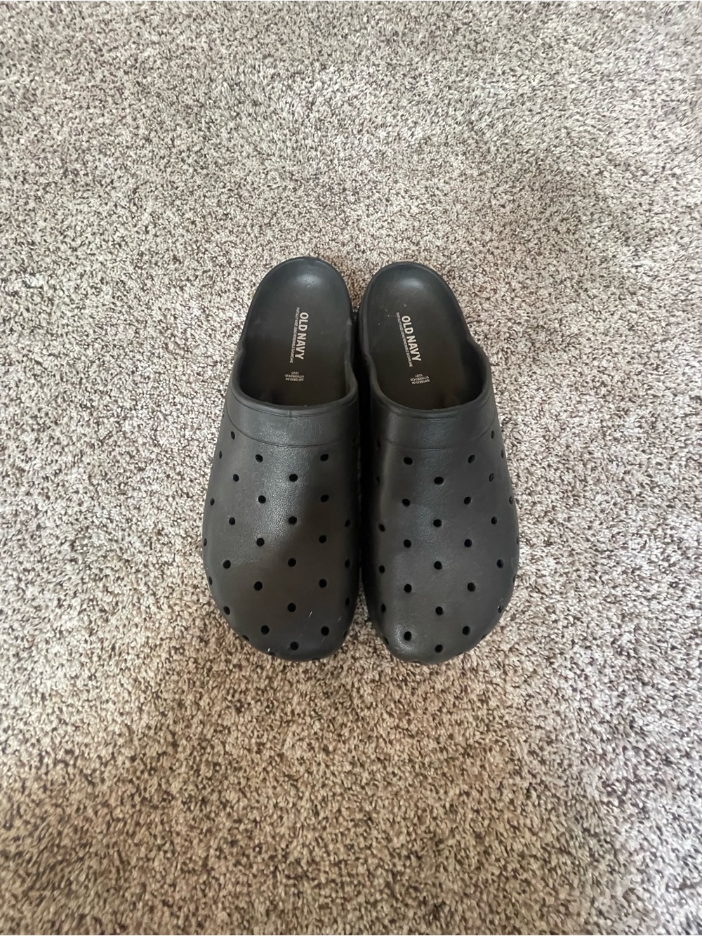 Old Navy Black Men's Perforated Slip-On Clogs
